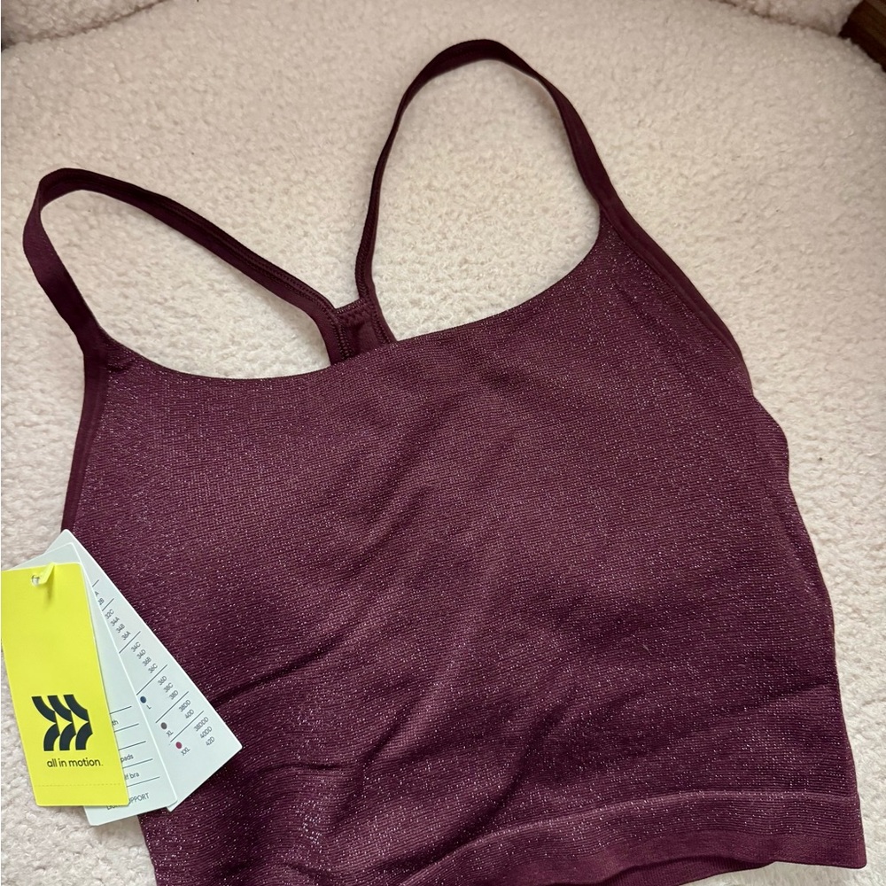 All in Motion Women's Burgundy Sports Bra Size XS